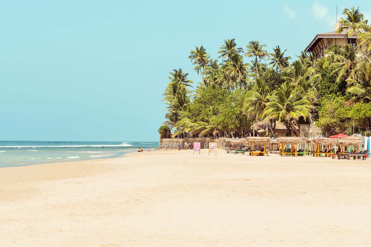 Kabalana Beach, Ahangama, Sri Lankan eteläpuolella