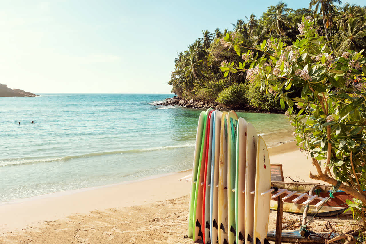 Hiriketiya Beach Sri Lankan eteläpuolella