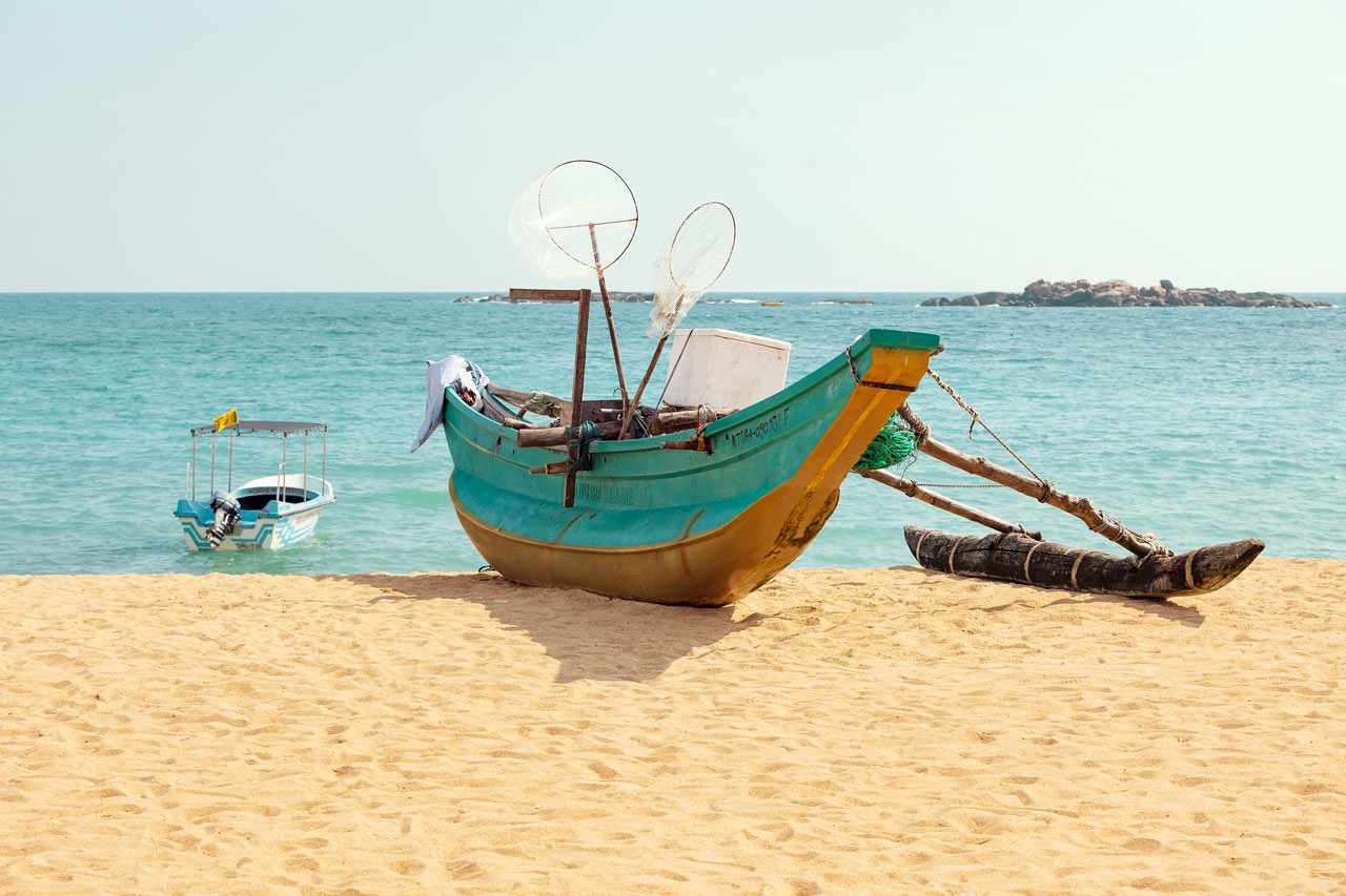 Unawatuna Beach Sri Lankan eteläpuolella