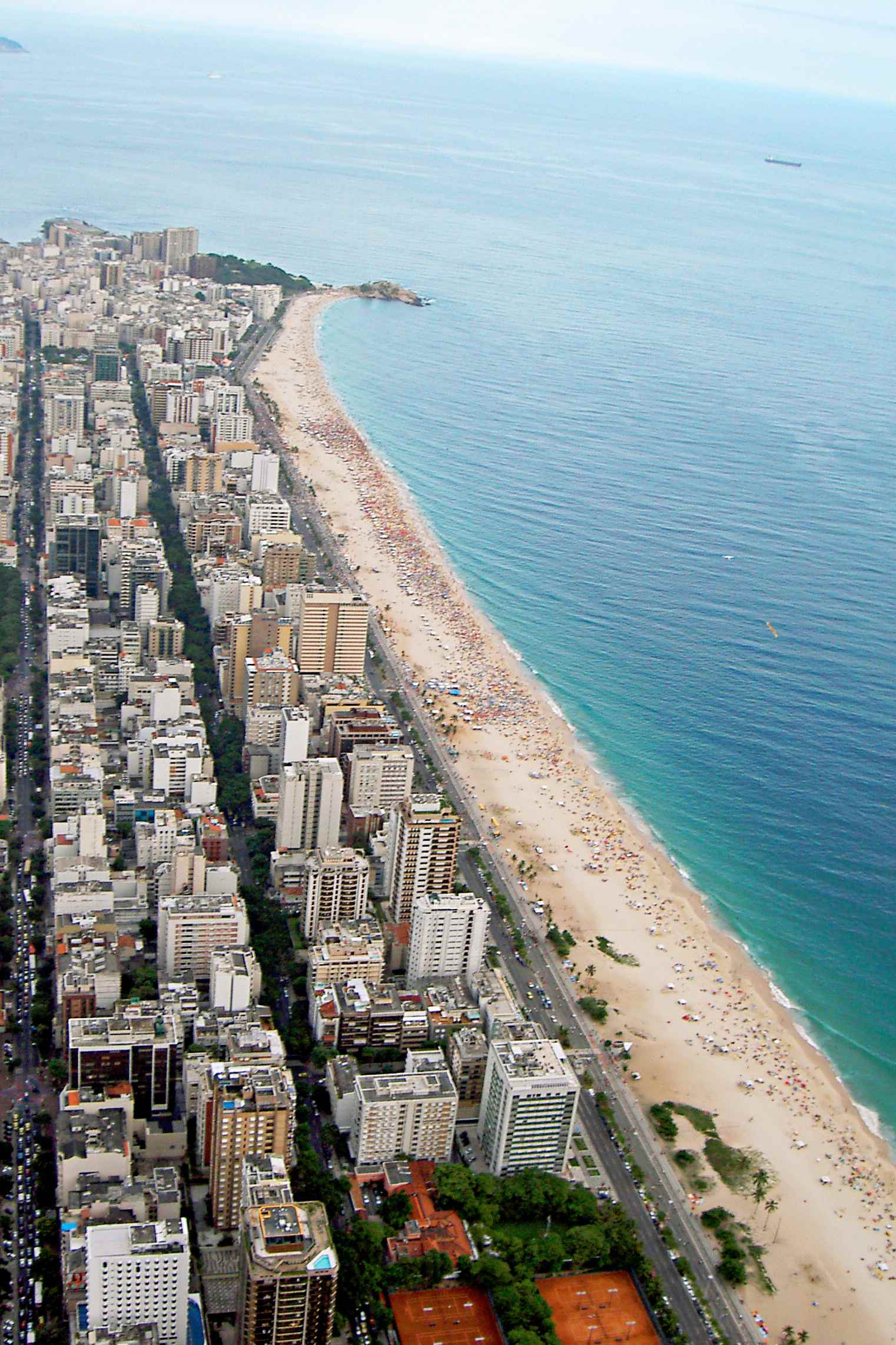 Näkymät Copacabanan rannan ylle, Rio de Janeiro, Brasilia