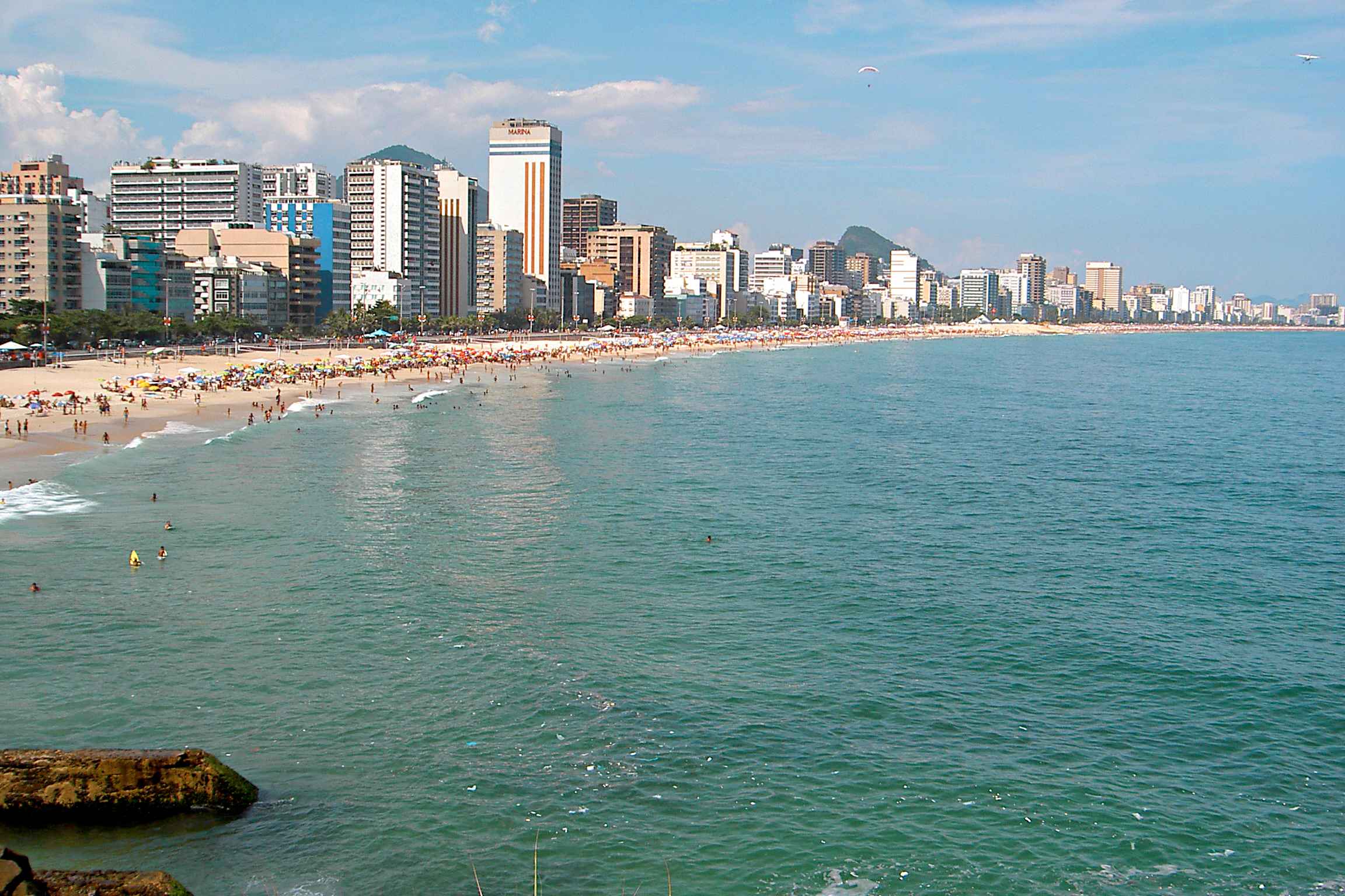 Näkymät Copacabanan rannalle päin, Rio de Janeiro, Brasilia