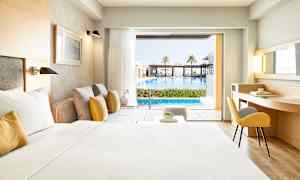 Kahden hengen huone ja yksityinen uima-allas Imperialin puolella