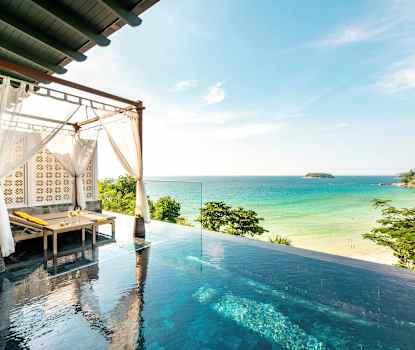 Huvila, merinäköala ja yksityinen uima-allas