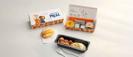Flymat för barn, köttbullar och potatismos