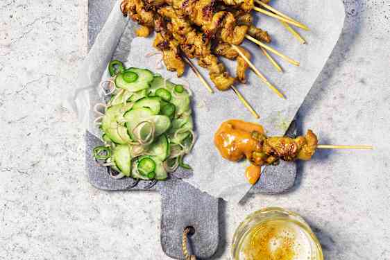 Grilled Satay tarjoiluehdotus