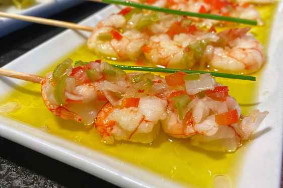 Herkullisia äyriäisvartaita