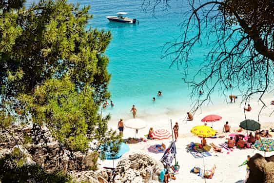 Vackra stränder i Grekland