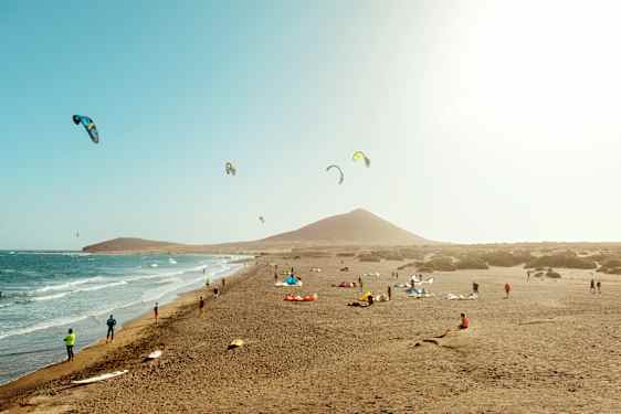 El Medanon hiekkaranta Teneriffalla