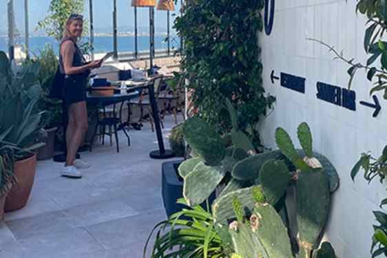 Sisäänkäynti Javan kattoterassille