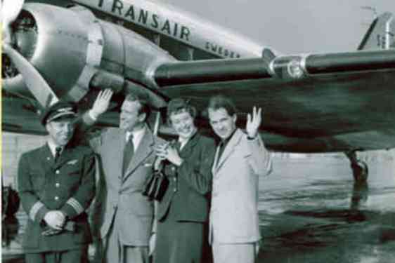 Kuva lentokentältä 50-luvulla