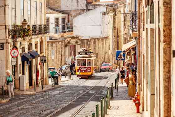 Raitiovaunu Lissabonissa
