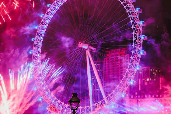 London Eye ja ilotulitus