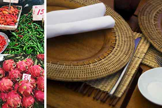 Tuoreita hedelmiä ja vihanneksia Mauritiuksella