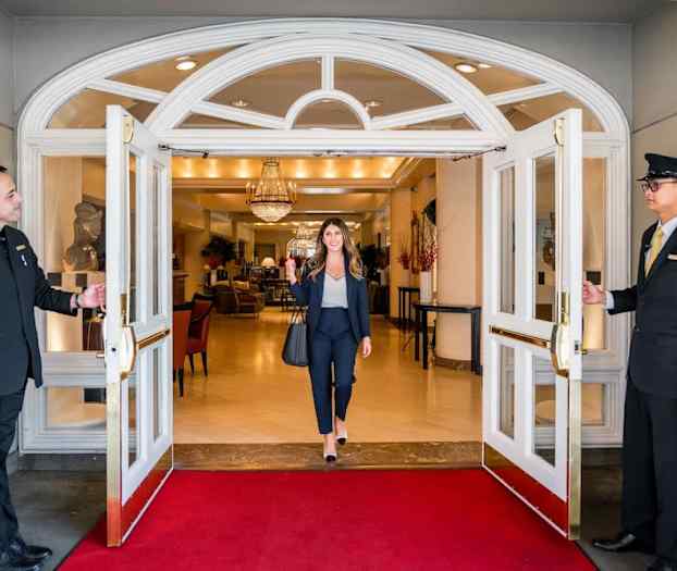 Majoituspaikan sisäänkäynti