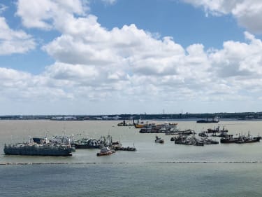 Haaksirikkoutuneita laivoja Montevideon edustalla