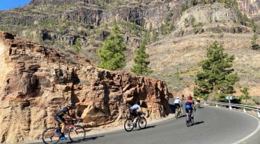 Pyöräilijöitä Gran Canarialla