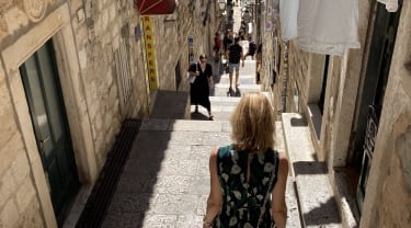 Dubrovnikin vanhassakaupungissa on paljon portaita