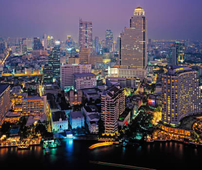 Näkymät Bangkokin ylle