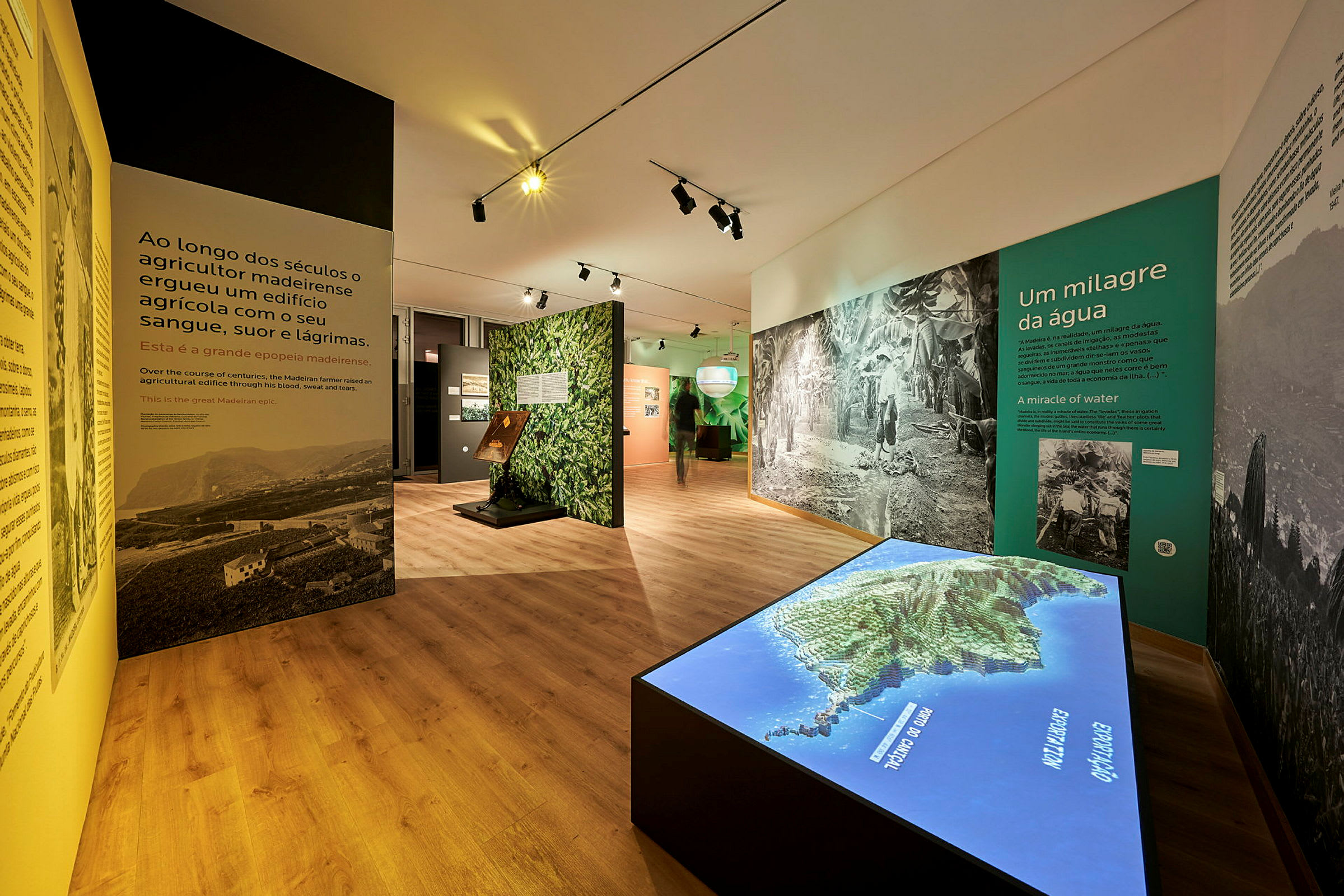 Museo, jossa on interaktiivisia näyttelyitä ja tietoa Madeiran maataloudesta. (Tekoälyn luoma teksti)