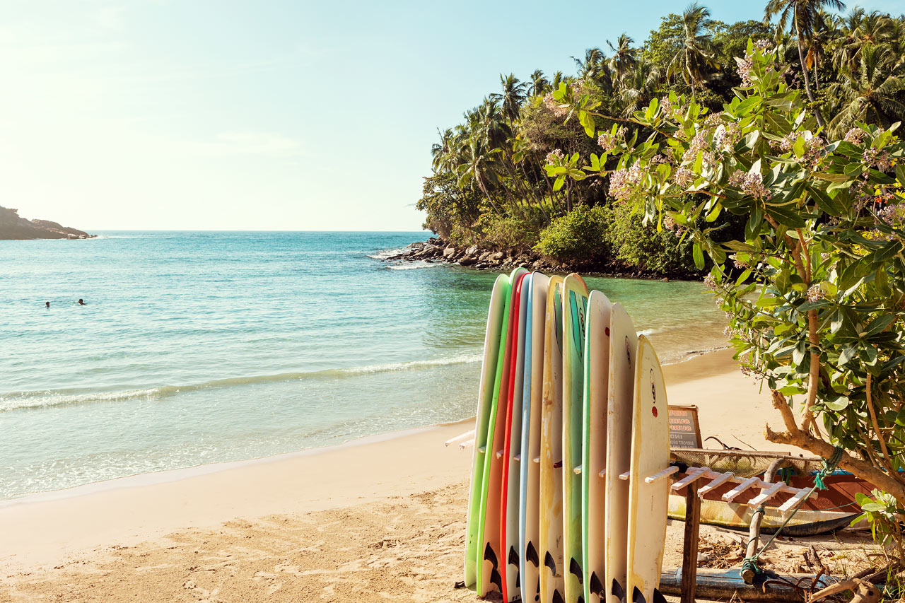 Hiriketiya Beach Sri Lankan eteläpuolella