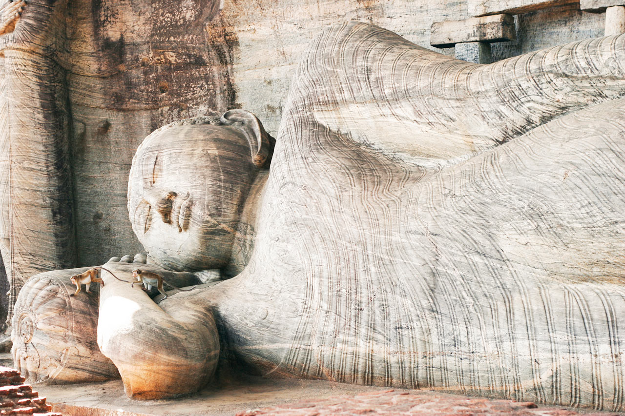Makaava Buddha muinaisessa Polonnaruwan kaupungissa