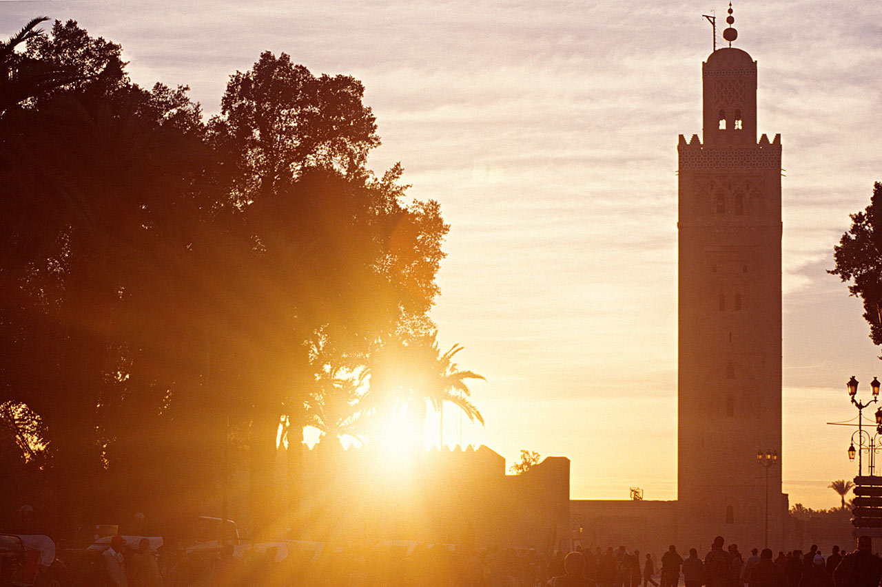 La Koutoubia -moskeijan minareetti Marrakechissa