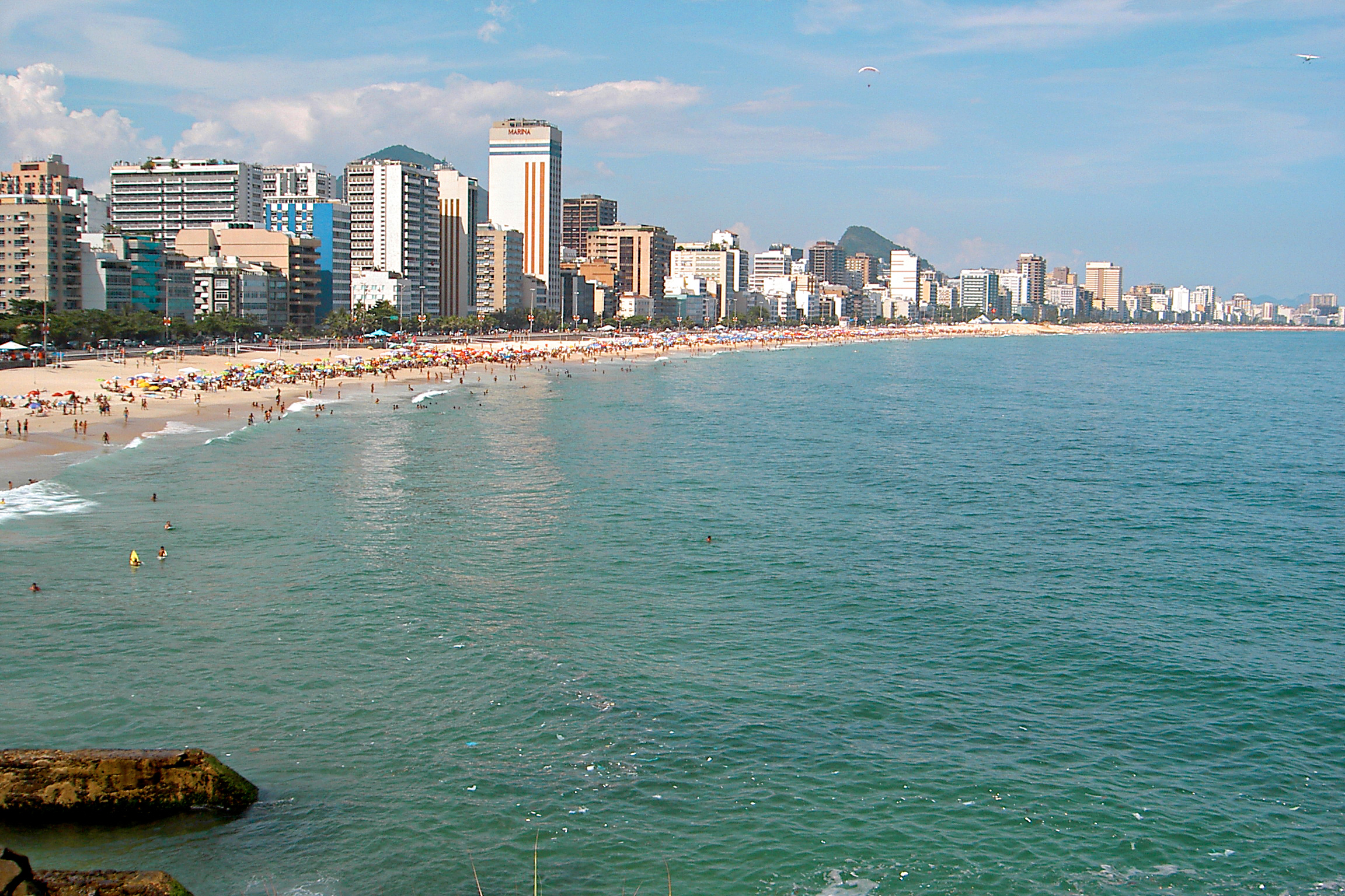 Näkymät Copacabanan rannalle päin, Rio de Janeiro, Brasilia