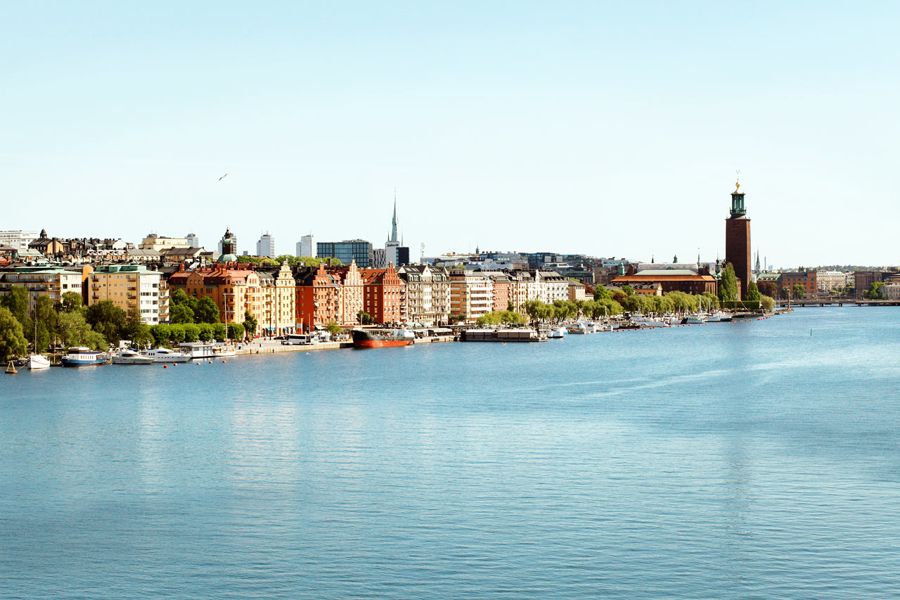 Norr Mälarstrand kuvattuna Västerbron-sillalta
